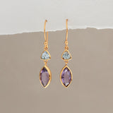 OUROS IN BLUE TOPAZ AND AMETHYST