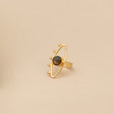 EVIL EYE LABRADORITE RING