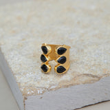 TRIO BRIDGE RING BLACK