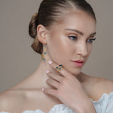 ROMA HOOPS IN BLUE CHALCEDONY