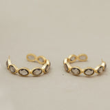 LAGO SMOKY TOPAZ HOOPS