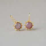 SHOGUN EARRINGS IN ROSE QUARTZ
