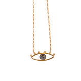 EVIL EYE NECKLACE IN LABRADORITE