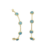 ROMA HOOPS IN BLUE CHALCEDONY