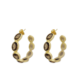 LAGO SMOKY TOPAZ HOOPS