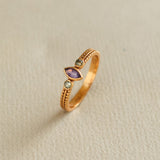 HORUS RING IN AMETHYST
