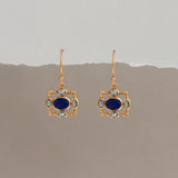 OTTOMAN EARRINGS LAPIS AND TOPAZ