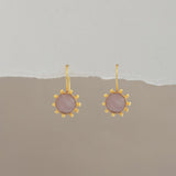 SHOGUN EARRINGS IN ROSE QUARTZ