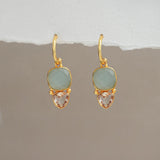 PALASA EARRINGS IN AQUA AND TOPAZ