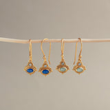 MATI EARRINGS IN MOONSTONE AND SAPPHIRE