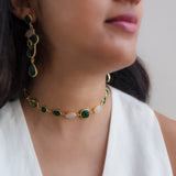 TRAPEZE NECKLACE VERT