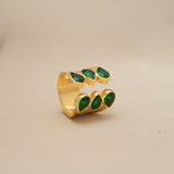 TRIO BRIDGE RING EMERALD