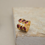 TRIO BRIDGE RING RUBY