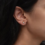 Magma Molten Studs in Blue Topaz