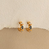 Lorelai Hoops in Tanzanite
