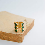 TRIO BRIDGE RING EMERALD