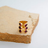 TRIO BRIDGE RING RUBY