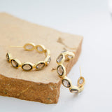 LAGO SMOKY TOPAZ HOOPS