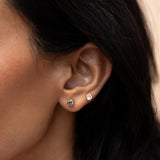 Magma Molten Studs in Blue Topaz