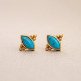 Iris Stud in Turquoise