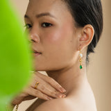 DELA EARRINGS IN GREEN ONYX