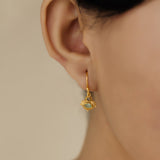 MATI EARRINGS IN LABRADORITE AND AQUA