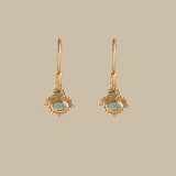 MATI EARRINGS IN LABRADORITE AND AQUA