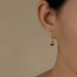 MATI EARRINGS IN MOONSTONE AND SAPPHIRE
