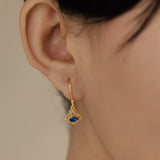 MATI EARRINGS IN MOONSTONE AND SAPPHIRE