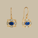 OTTOMAN EARRINGS LAPIS AND TOPAZ
