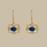 OTTOMAN EARRINGS LAPIS AND TOPAZ