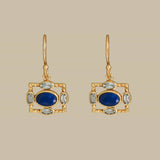 OTTOMAN EARRINGS LAPIS AND TOPAZ
