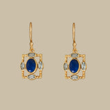 OTTOMAN EARRINGS LAPIS AND TOPAZ