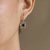 OTTOMAN EARRINGS LAPIS AND TOPAZ