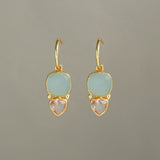 PALASA EARRINGS IN AQUA AND TOPAZ