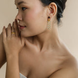 PERNIA EARRINGS IN GARNIA AND AQUA