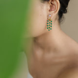 PERNIA EARRINGS IN OPALITE AND GREEN ONYX