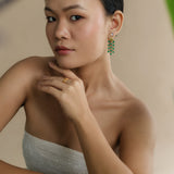 PERNIA EARRINGS IN OPALITE AND GREEN ONYX