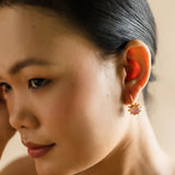 SHOGUN EARRINGS IN ROSE QUARTZ