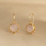 SHOGUN EARRINGS IN ROSE QUARTZ