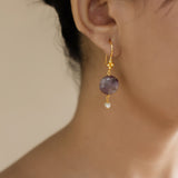SOLIS EARRINGS IN AMETHYST