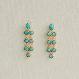 VERGARA COLUMN EARRINGS IN TURQUOISE