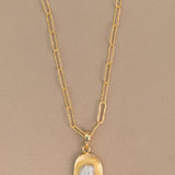 Medallion Natural Pearl Necklace