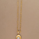 Medallion Natural Pearl Necklace