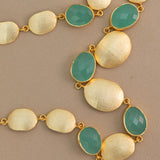 DAKO FLAT NECKLACE IN AQUA