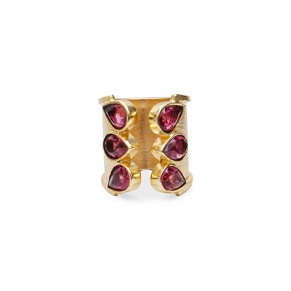 TRIO BRIDGE RING RUBY