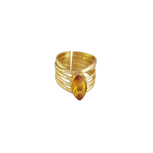 CITRINE ARMOUR RING