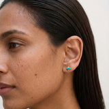 Iris Stud in Turquoise
