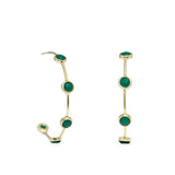 ROMA HOOPS IN EMERALD ONYX