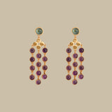 PERNIA EARRINGS IN AMETHYST AND BLUE TOPAZ